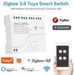 Модуль Tuya ZG-005-RF Zigbee+RF 220V 16A (4 канала)