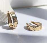Cartier Love. Серьги жёлтое золото. 5,17грамм