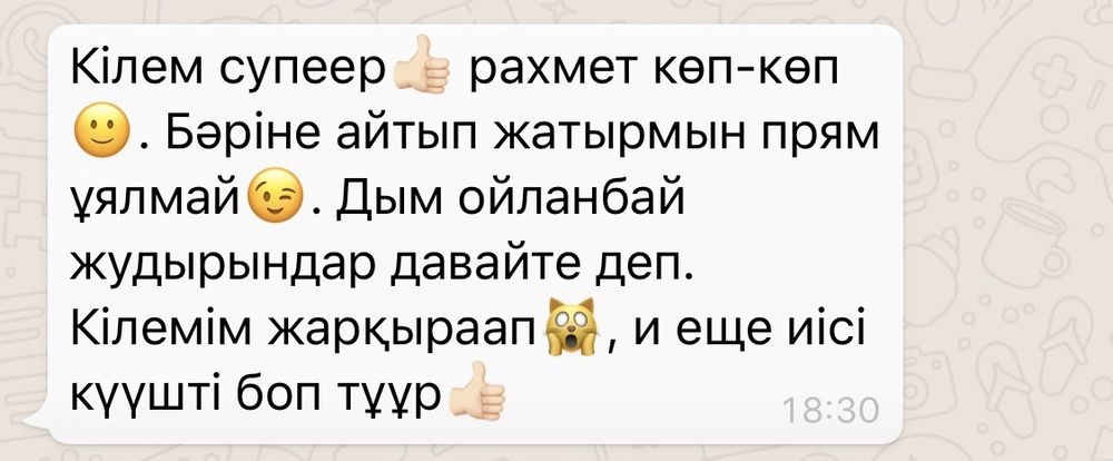 Стирка ковров чистка ковров химчистка ковров "АЛАДДИН" кілем жуу