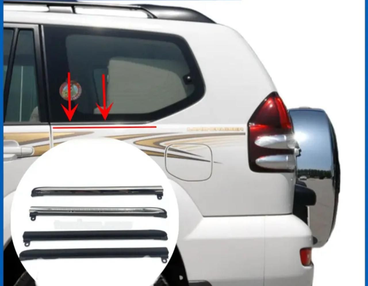 Юбка на передний и задний бампер Toyota land cruiser Prado 120 gx470