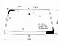 Стекло лобовое MITSUBISHI PAJERO 3/5D 99- Mitsubishi Pajero
