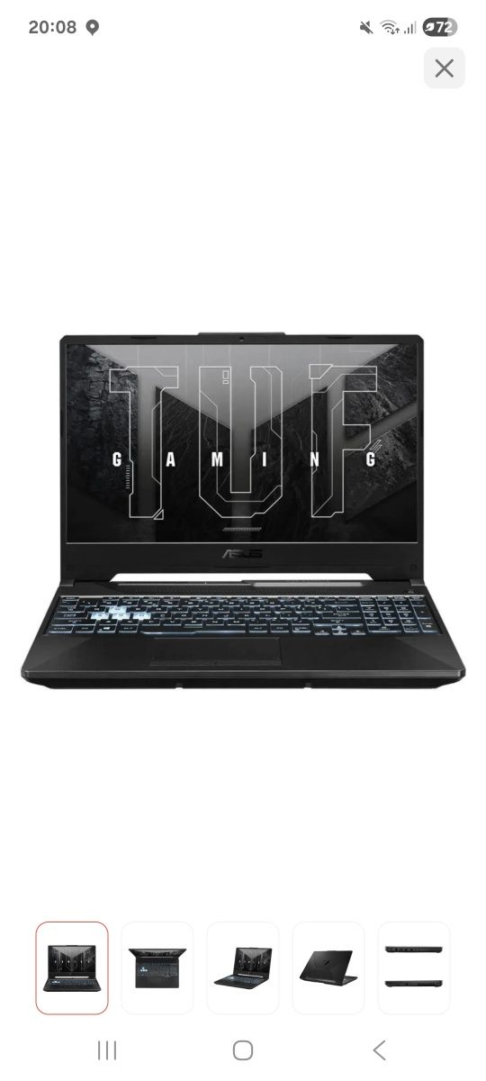 Ноутбук ASUS TUF Gaming A15 15.6" / 8 Гб / SSD 512 Гб / Win 11 / FA506