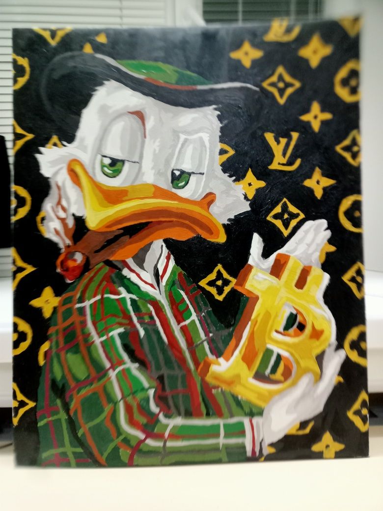 Картина Скрудж с Биткоином