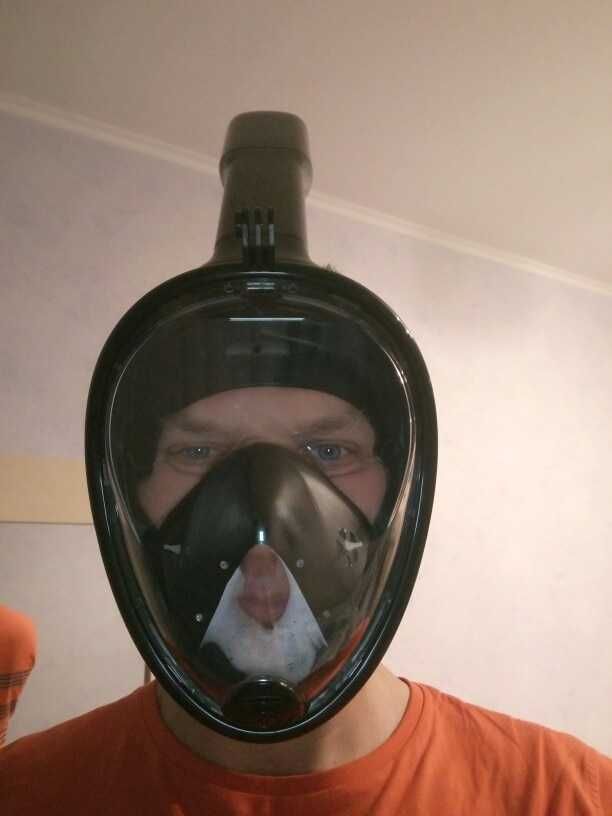 Маска со встроенной трубкой для детей и взрослых