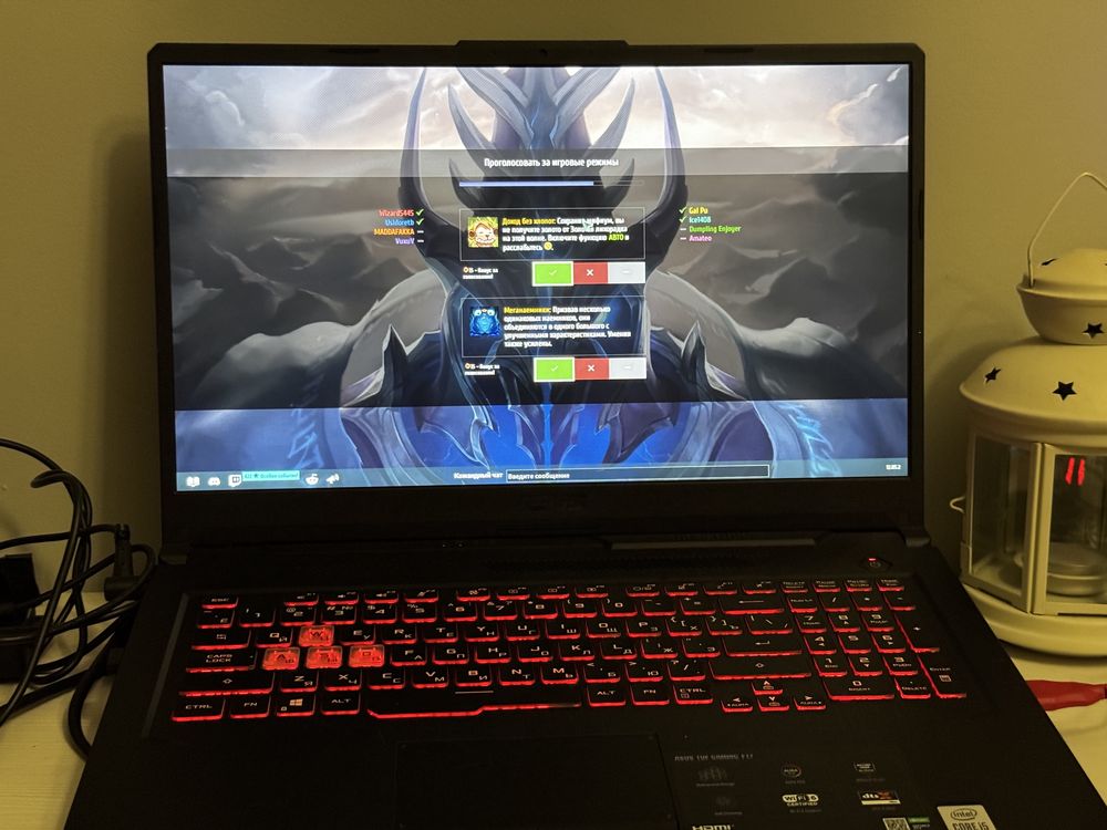 Asus F17 i5 16gb 1650ti 512ssd 1tb