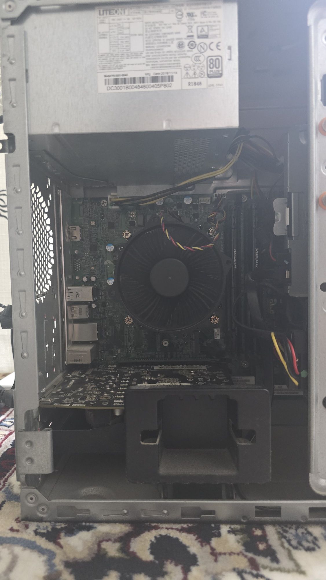 Продам системный блок Intel Core I3 8G, 1050 ti, 16 ddr4.