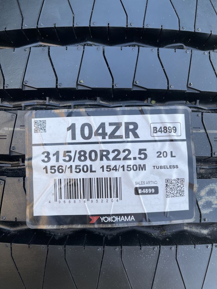 Грузовые шины YOKOHAMA 315/80 R22.5 104ZR (рулевая ось)