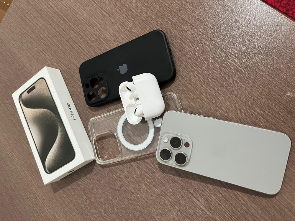 iPhone 15pro, Silver Titanium. ИДЕАЛЬНОЕ СОСТОЯНИЕ. Такого не найдешь.