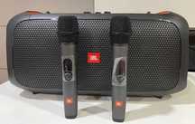 Колонка JBL PartyBox On-The-Go + 2 микрофона беспроводных JBL Караоке