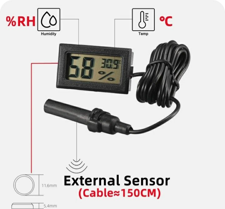 Градусник, влагомер,электронный есть 12 V