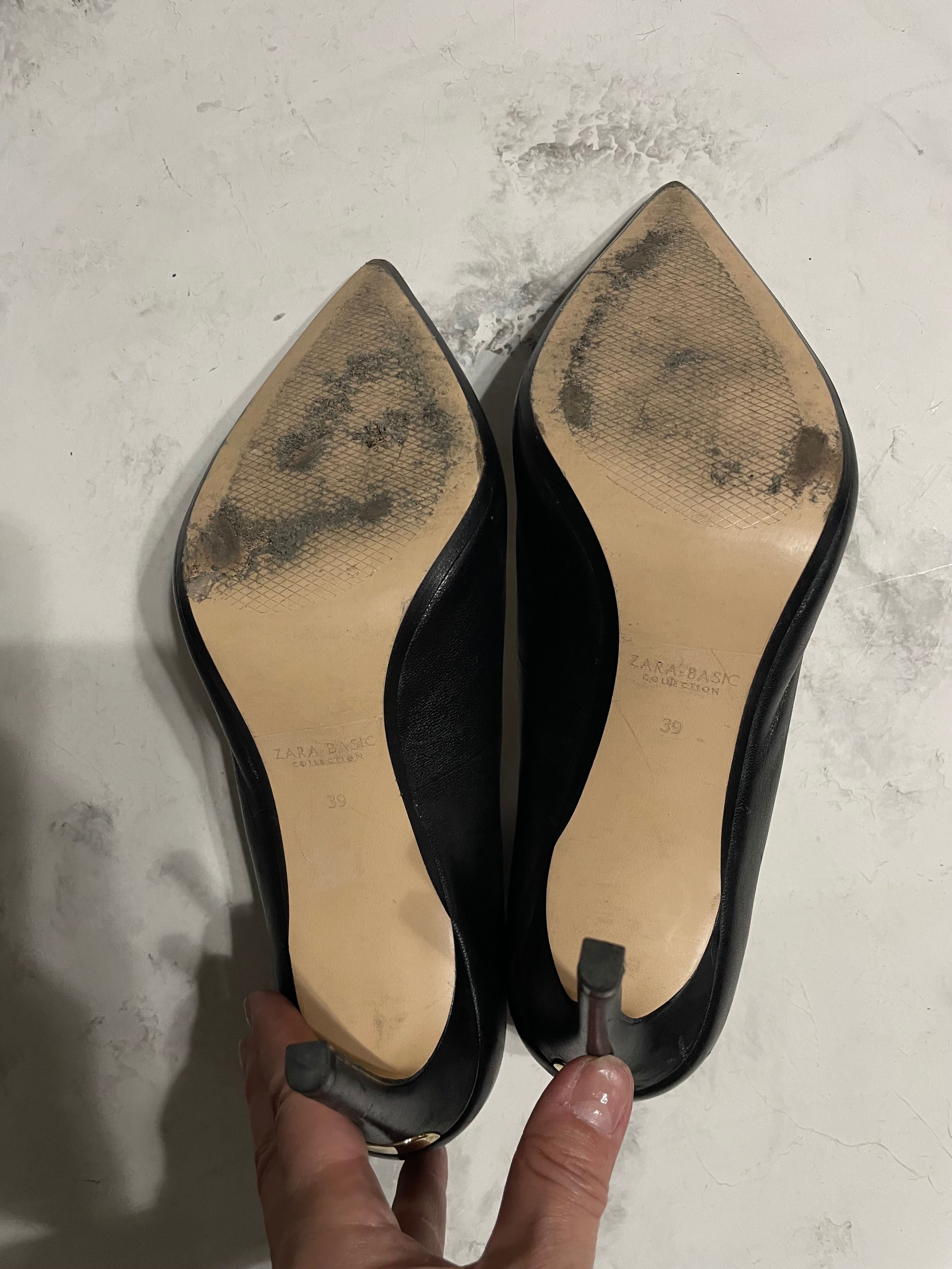Туфли кожаные ZARA