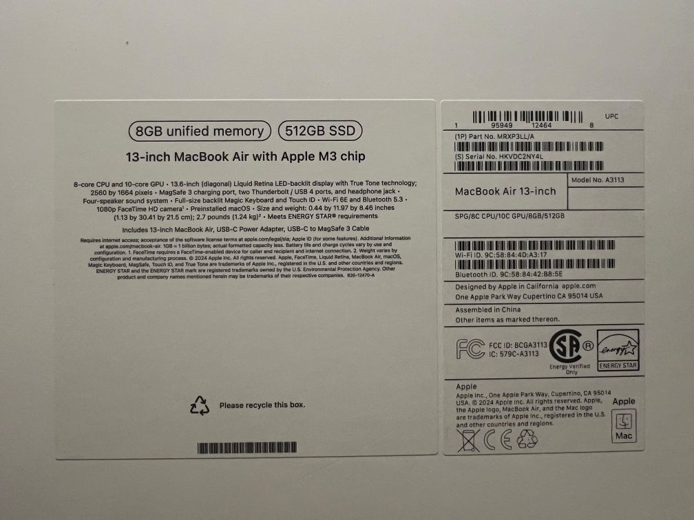 Macbook Air 13 m3