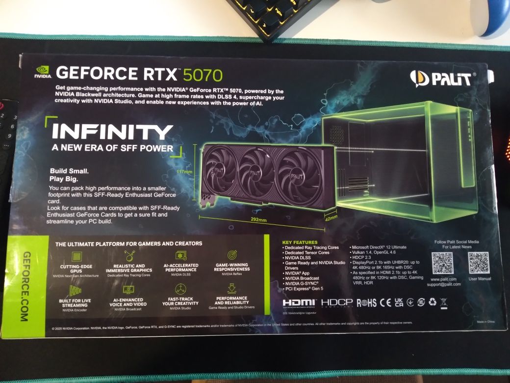 Palit Видеокарта GeForce RTX 5070 Infinity 3 OC 12 ГБ