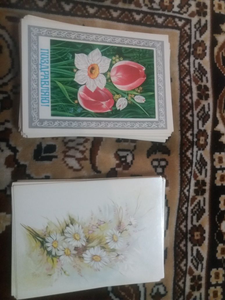 Открытки времён СССР, новые. Диапозитивы.
