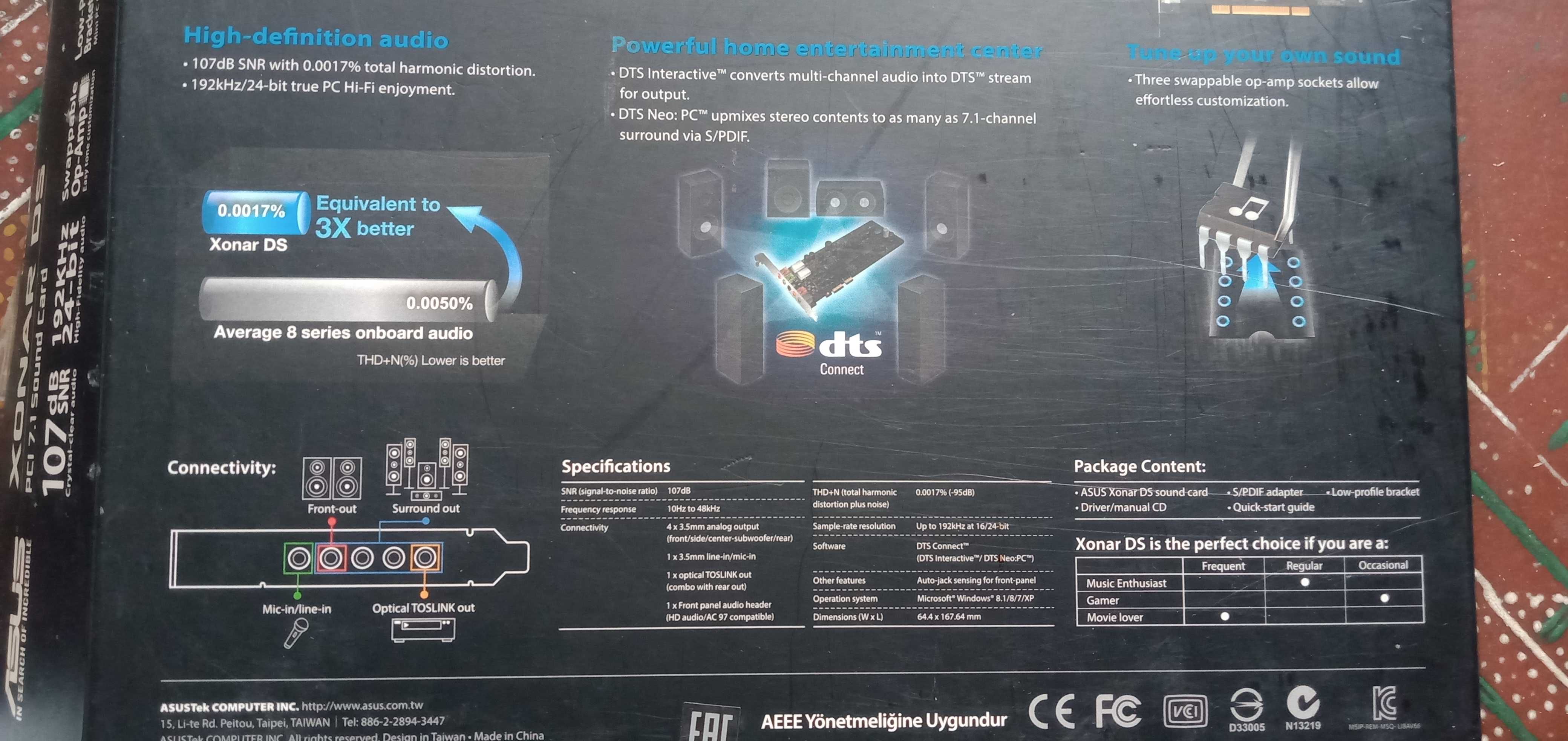 Звуковая карта ASUS Xonar DS 7.1