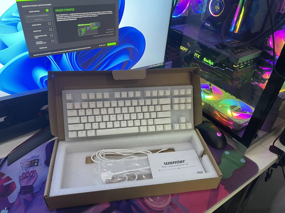 Механическая игровая клавиатура Womier HSK87