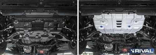 Защита RIVAL Алюминий Toyota  Prado 150