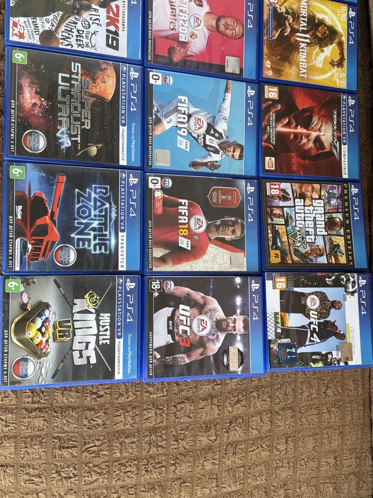 Игры для PlayStation 4 диски,MK11,Tekken 7,GTA5,UFC4,FC24,NBA 2K23/19
