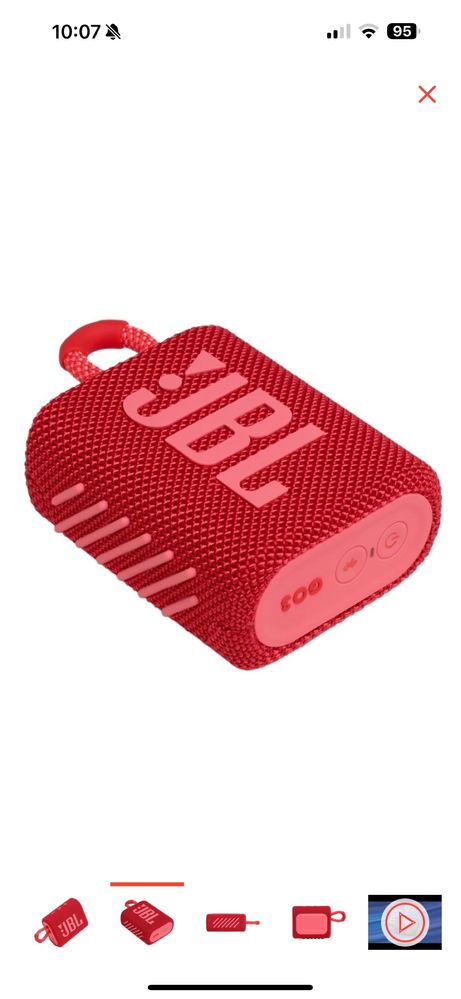 Портативная колонка JBL GO3 красный