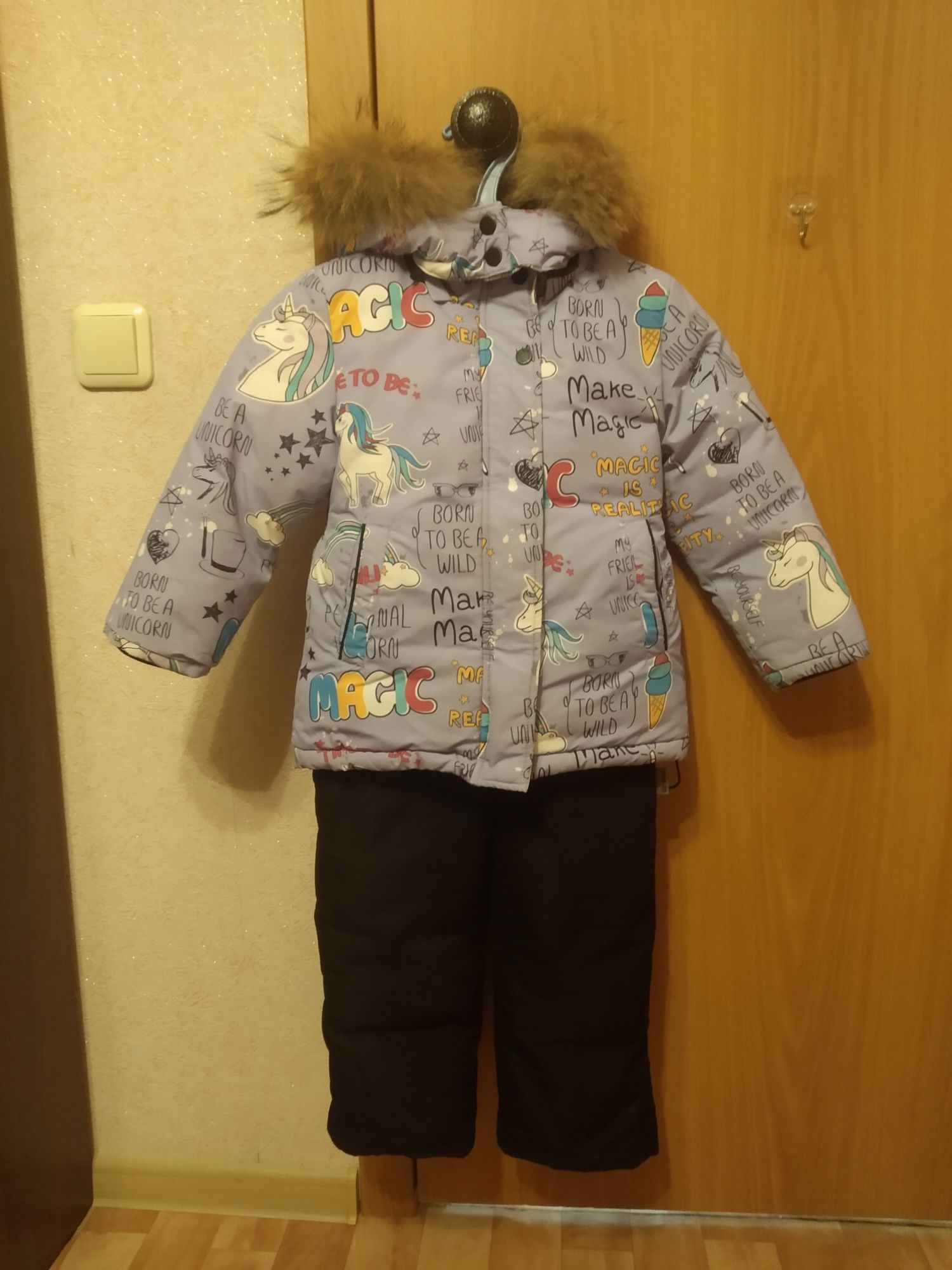 Костюм зимний для девочки б/у