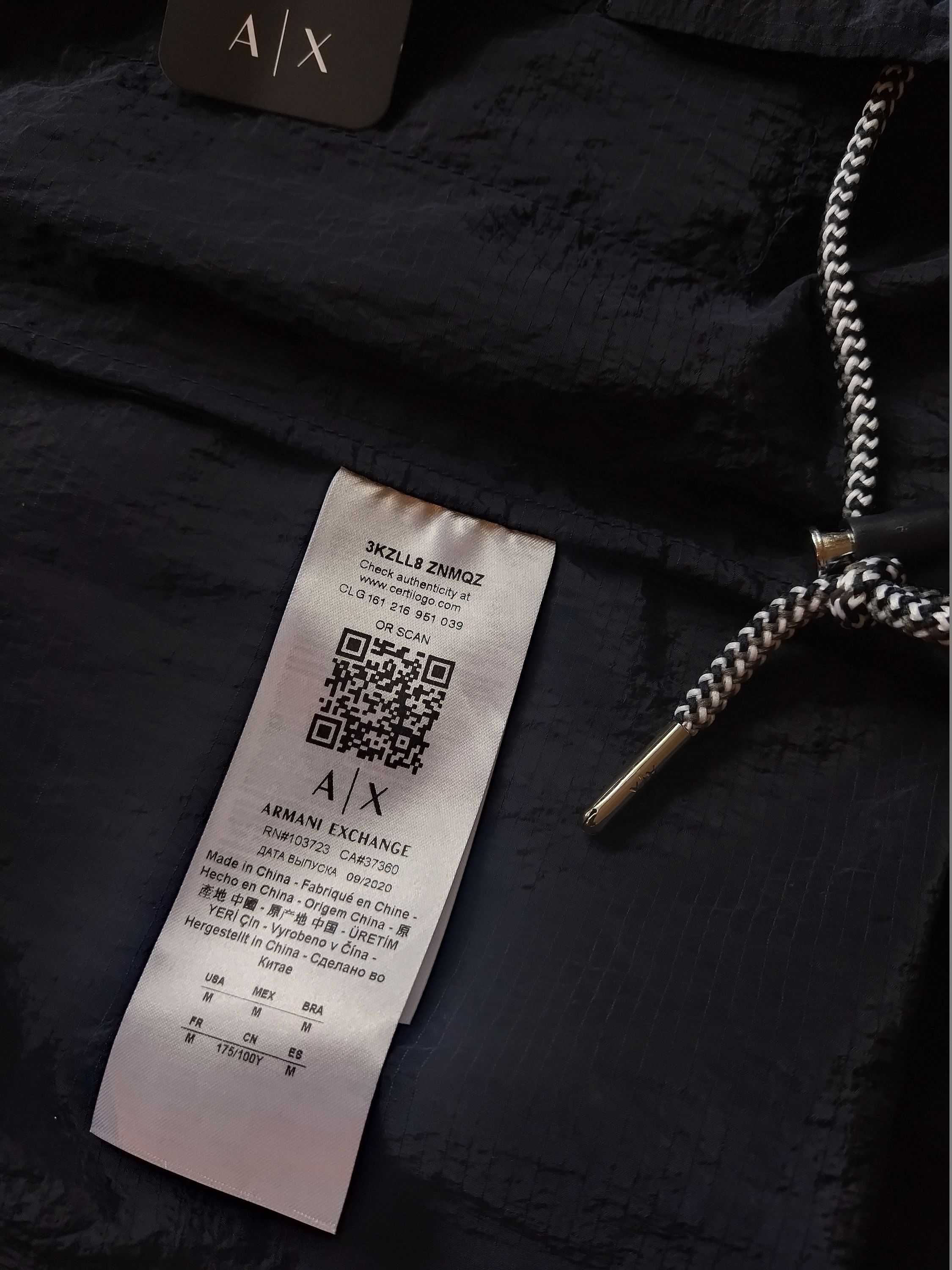 Плащ-ветровка Armani Exchange (Италия),WindStop,оригинал,новый,р-р 50