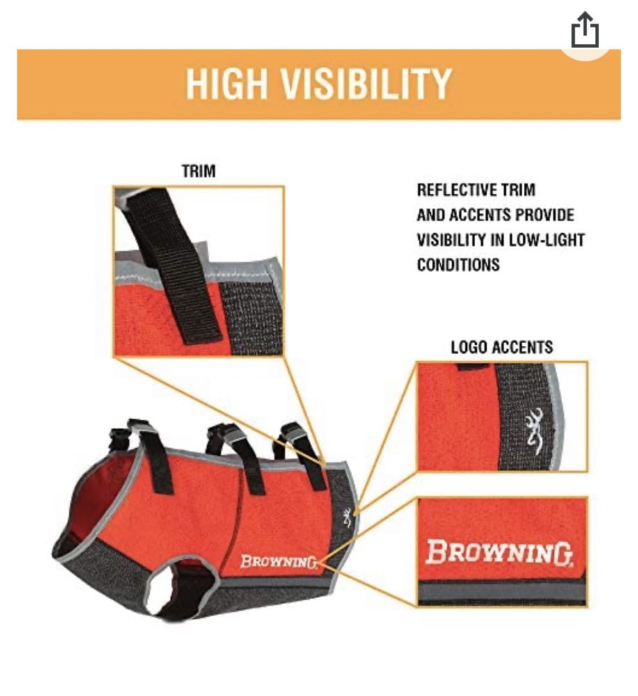 Защитный сигнальный жилет для собаки Browning