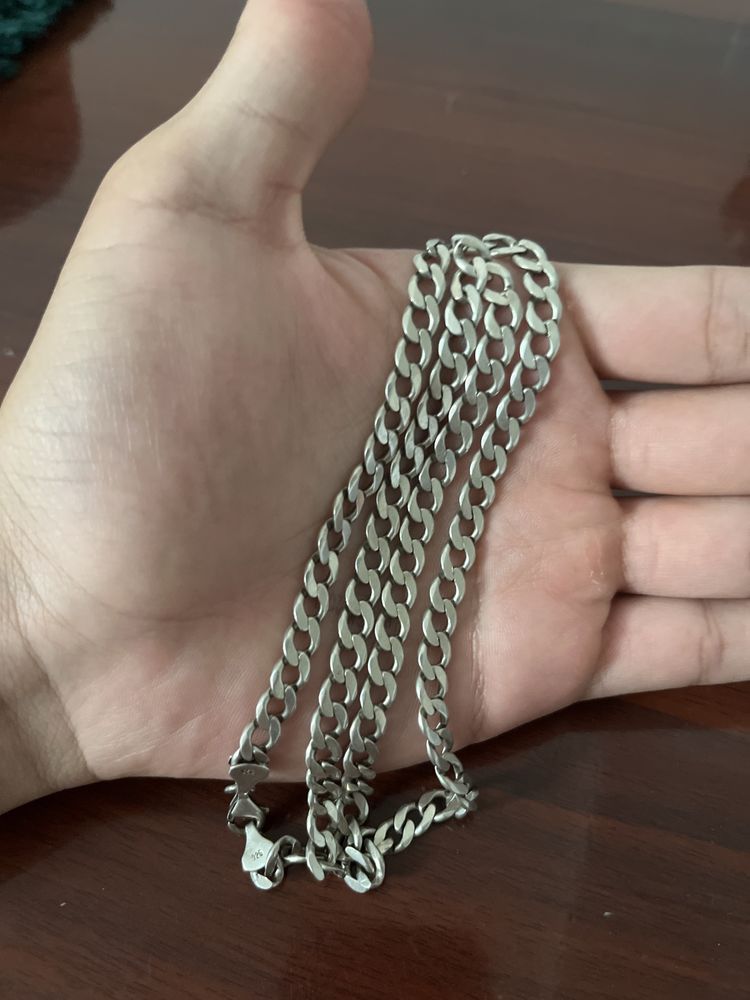 Мужское ожерелье из чистого серебра
