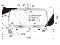 Стекло заднее Bmw X1