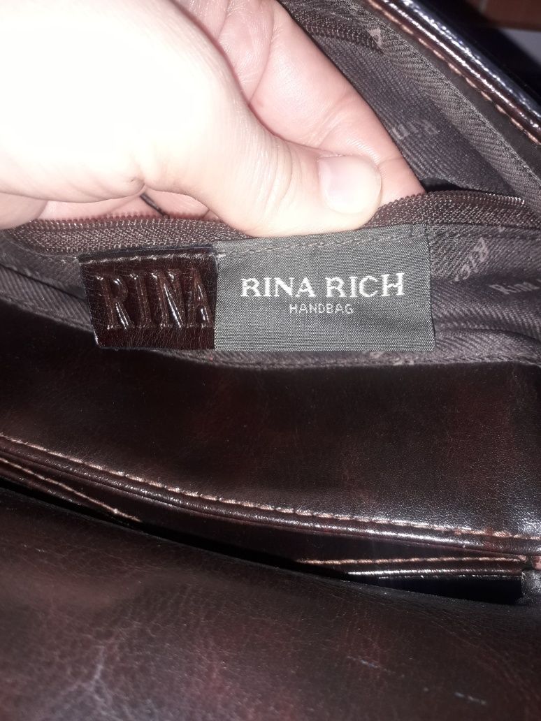 Винтажная кожаная сумка Rina Rich