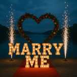 объемные буквы Marry me Happy brithday