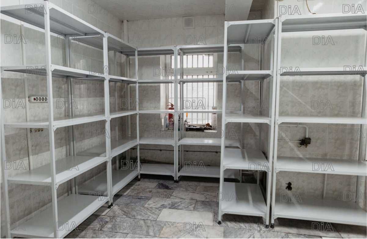 Полочные металлические стеллажи, среднегрузовые стеллажи, склад urps