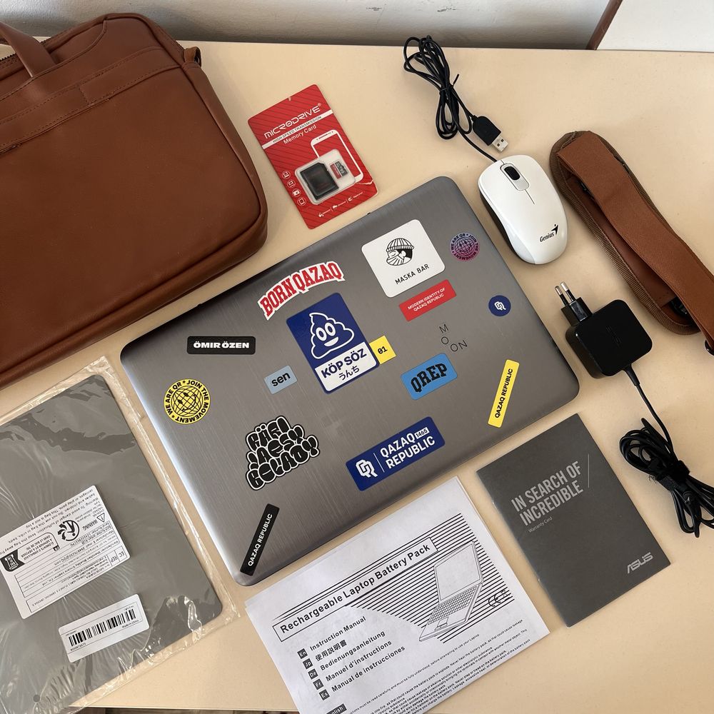 Ноутбук шустрый Asus VivoBook Silver 14 ультрабук для учебы и работы