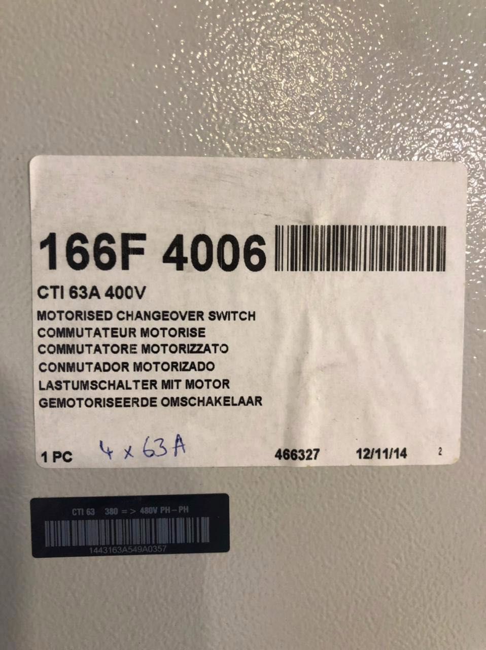 Панель переключения нагрузки (АВР) FG Wilson CTI 63 (63A)