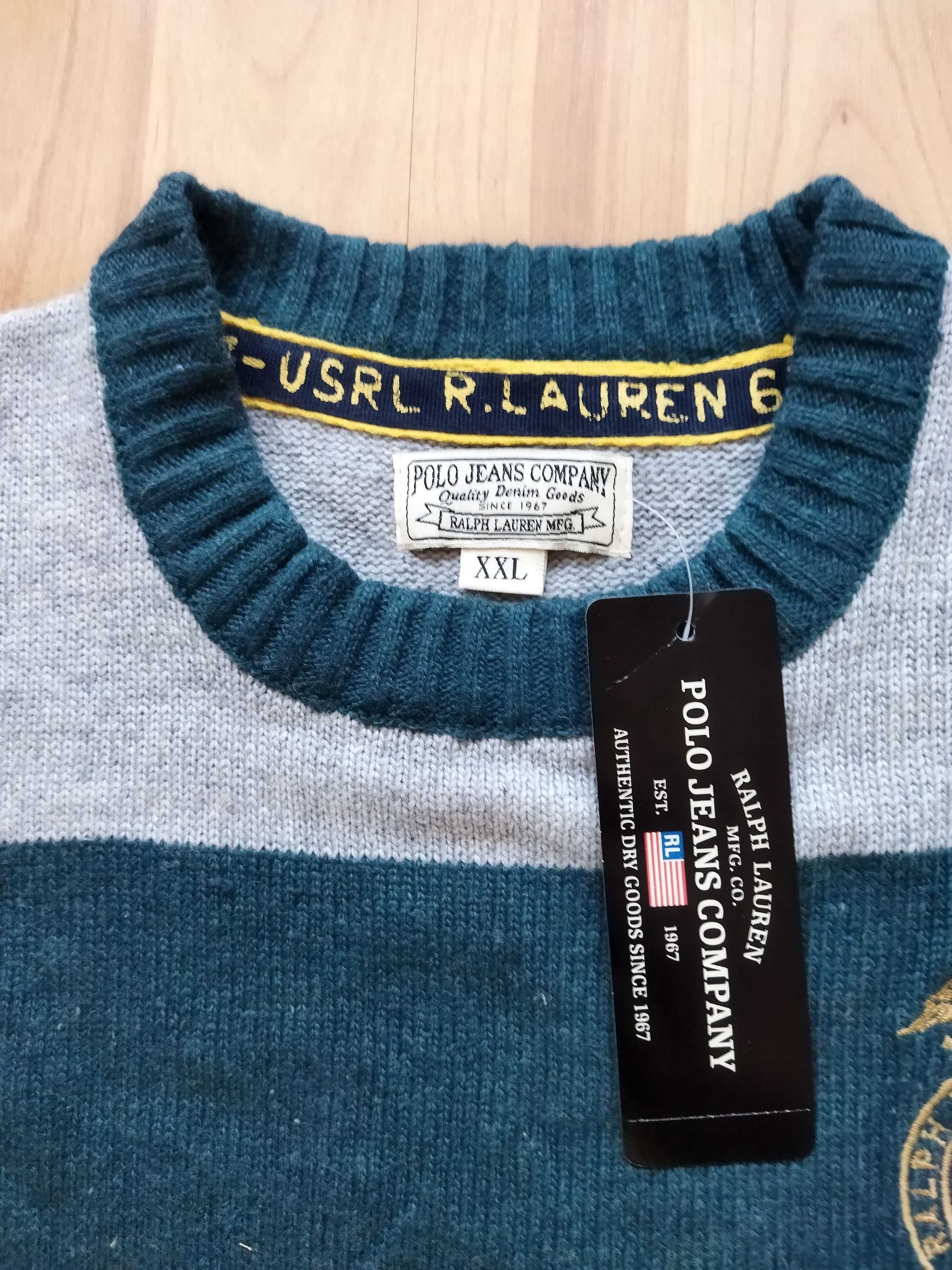 Пуловер-свитер мужской Ralph Lauren (США),шерсть,оригинал,новый,р-р 54