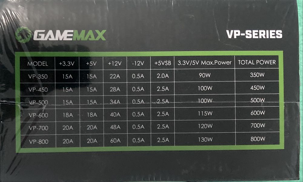 Блок питания GAMEMAX VP-SERIES 500W