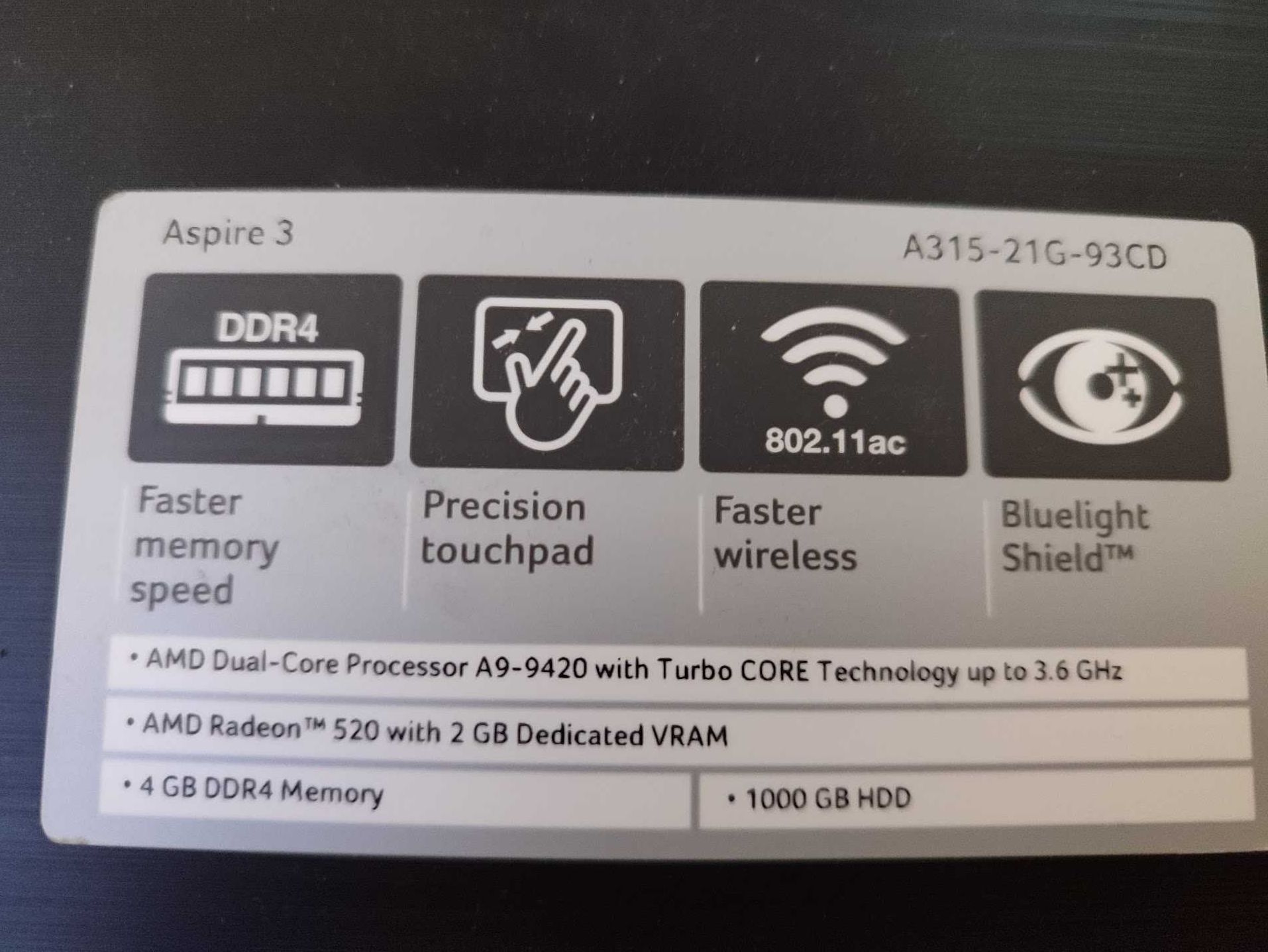 Ноутбук Acer Aspire 3