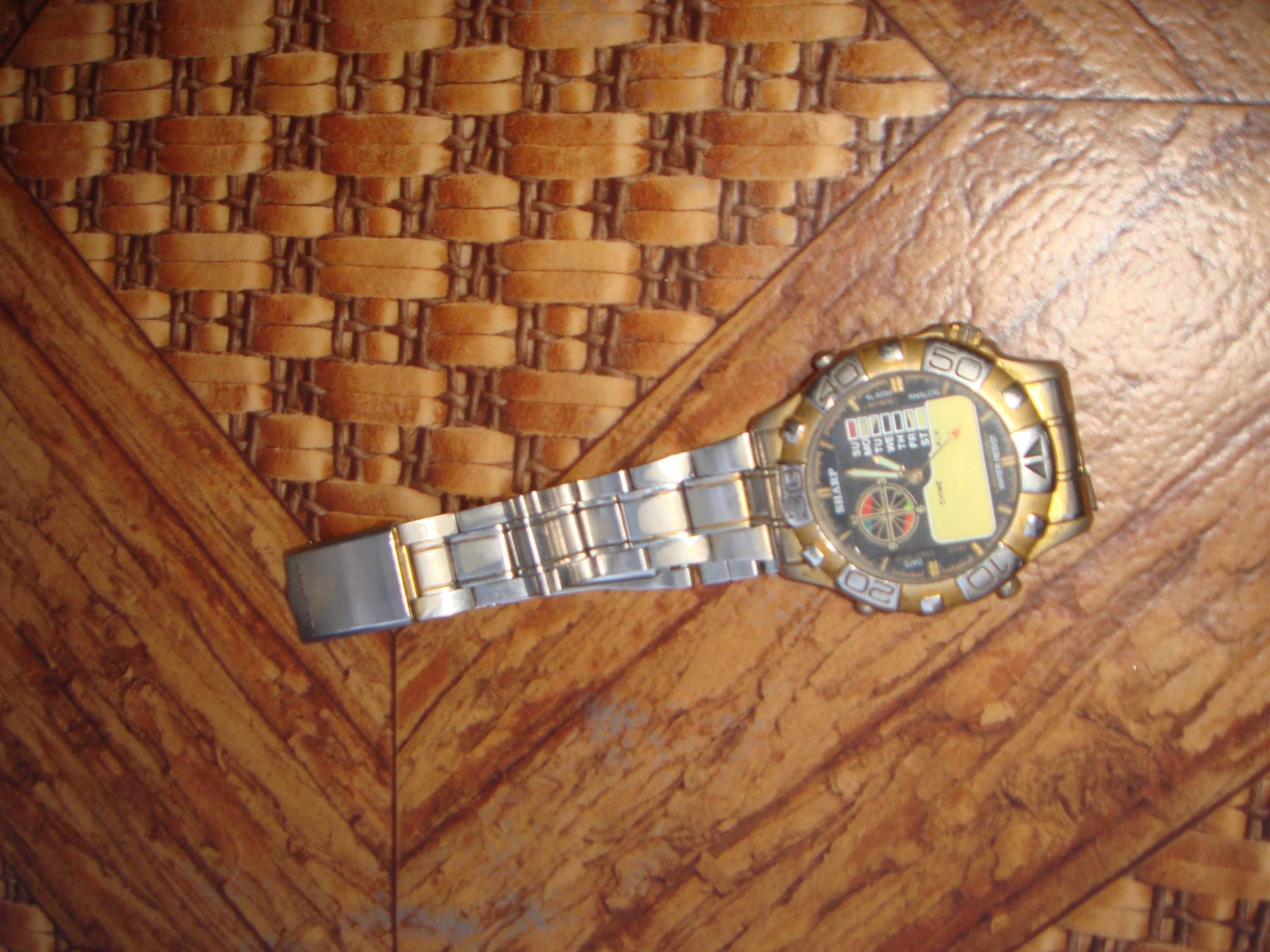 Часы Мужские большие и тяжелые Vintage Sharp Quartz Винтажные Япония