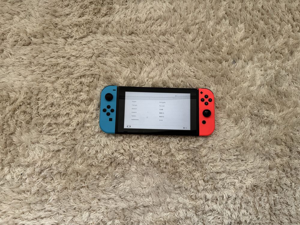 Nintendo Switch (HAC-001) Neon blue Neon red co всеми комплектующими