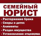 Семейный юрист/адвокат. Развод, расторжение брака, алименты, отцовство