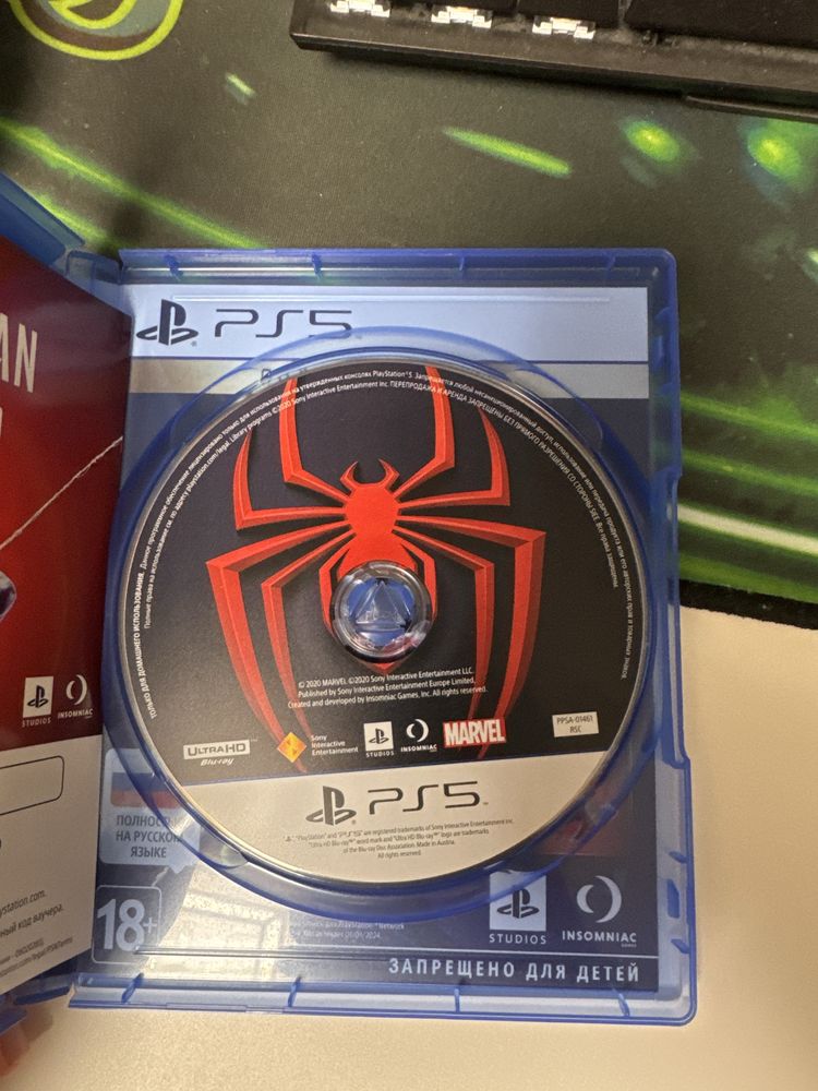 Диск PS5 Spider Man miles morales