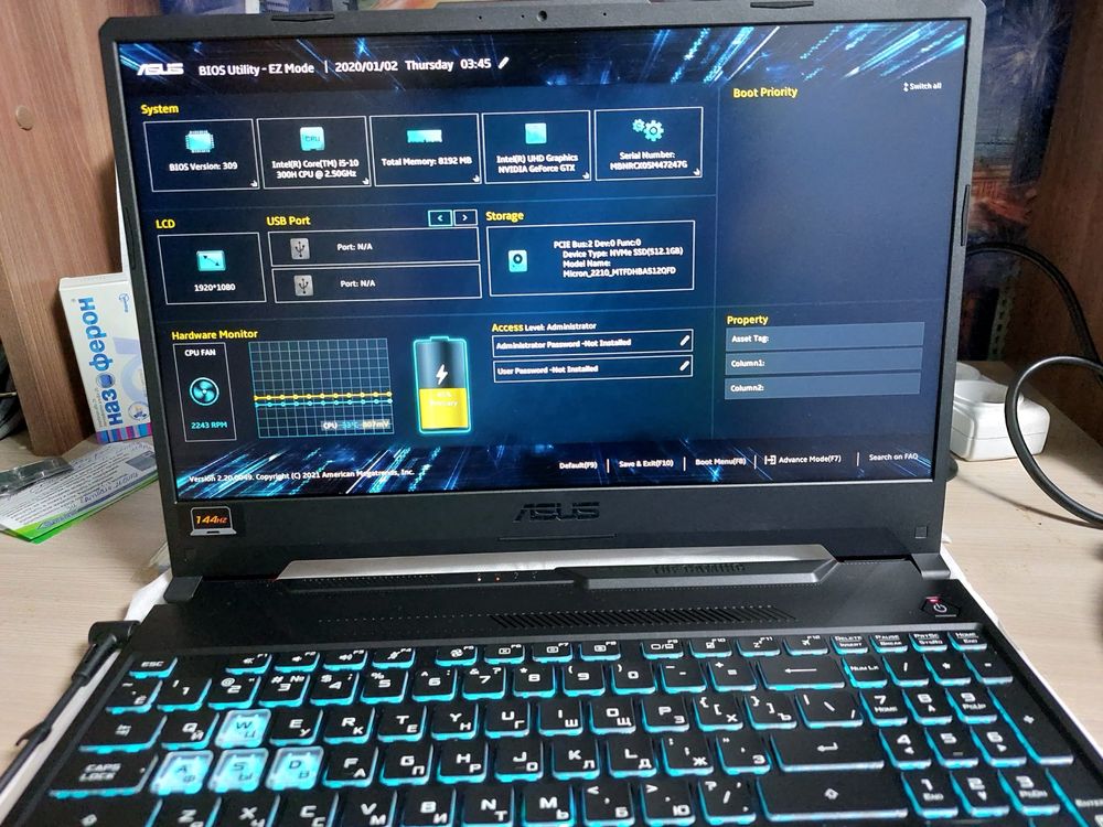 Продам игровой ноутбук Asus TUF GAMING