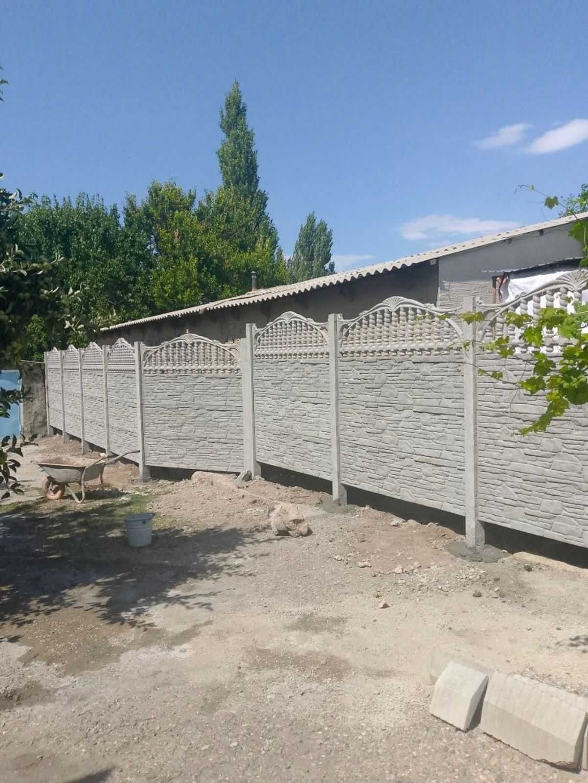 Еврозабор с Установкой Забор Шлакоблок Калитка Ограда Ворота Профлист