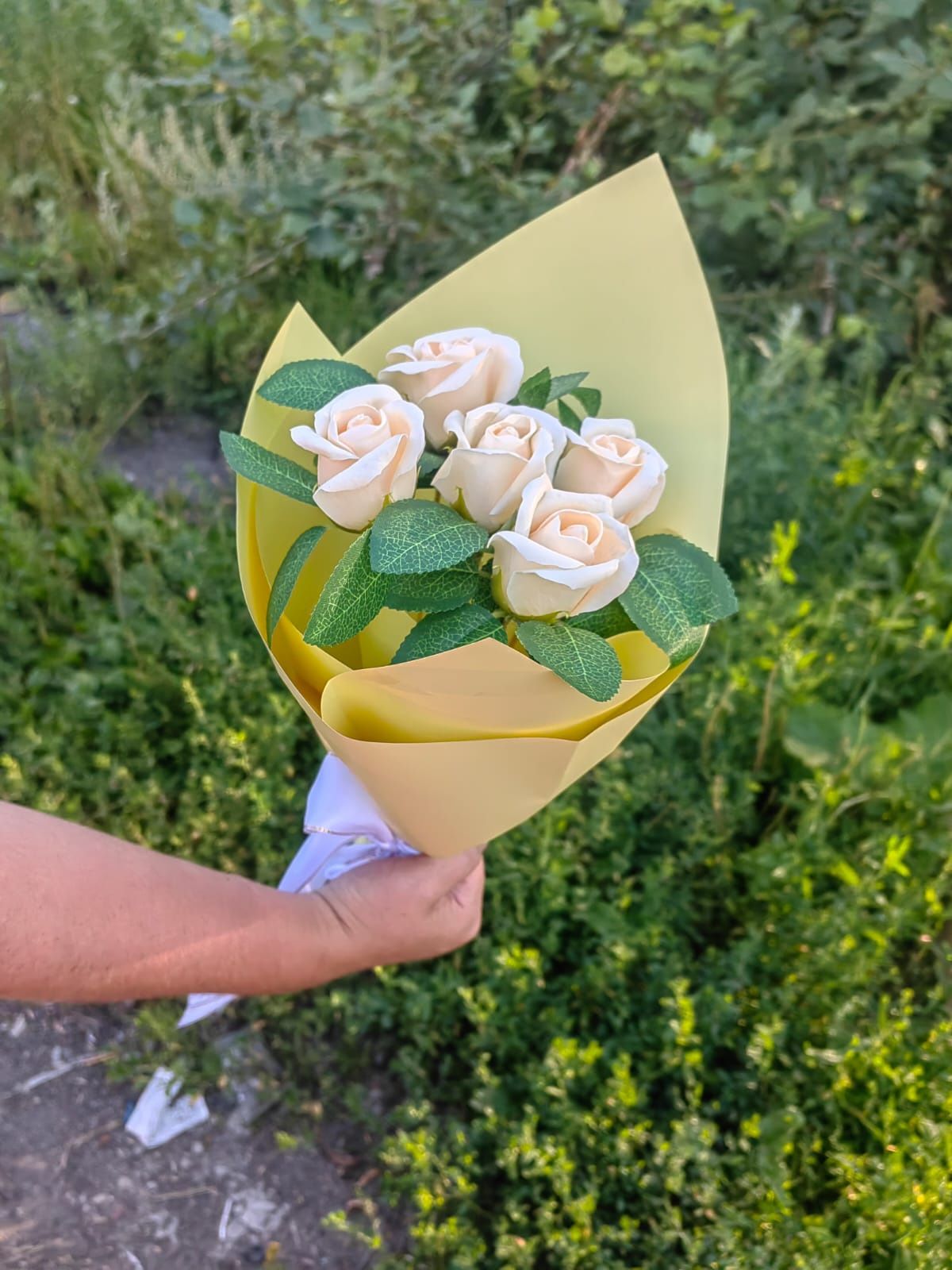 Букеты из мыльных роз