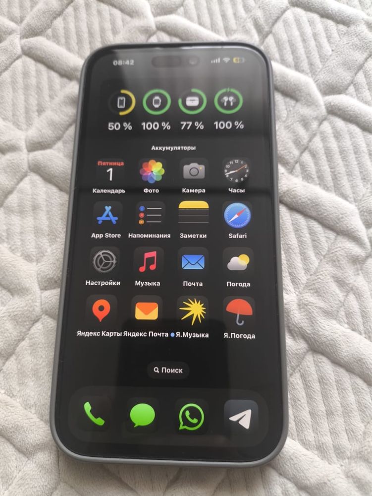 Iphone 15 plus 128 черный на гарантии