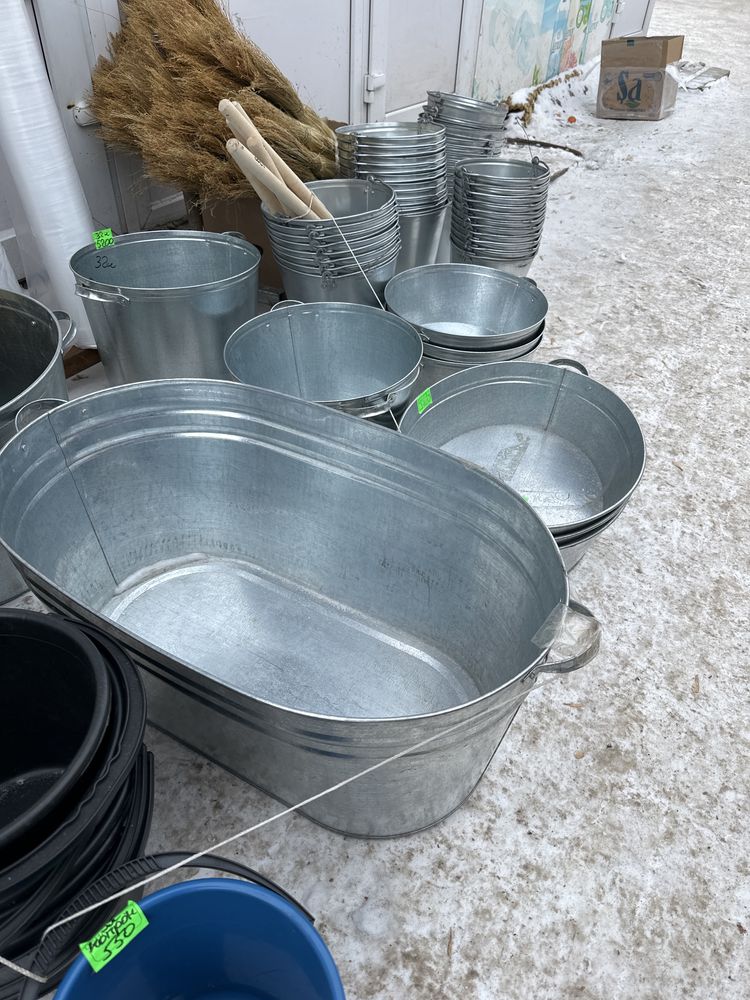 Продам оцинкованные ведра и баки