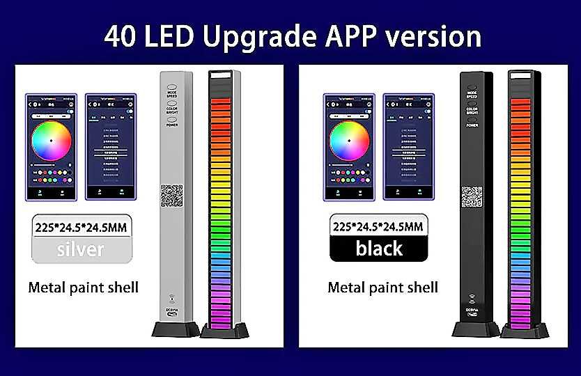 Эквалайзер светодиодный RGB 40 led с музыкальным управлением