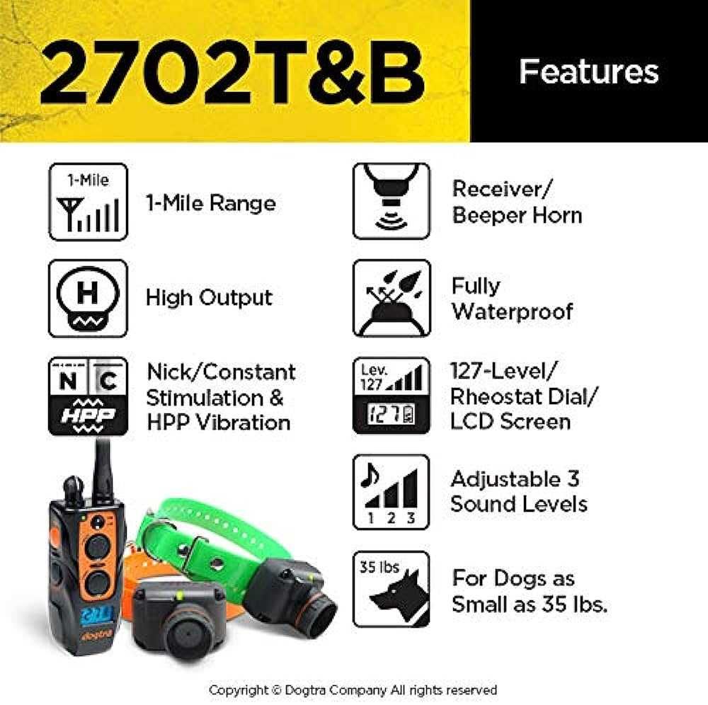 Электронный ошейник с бипером Dogtra TB 2702 для двух собак.