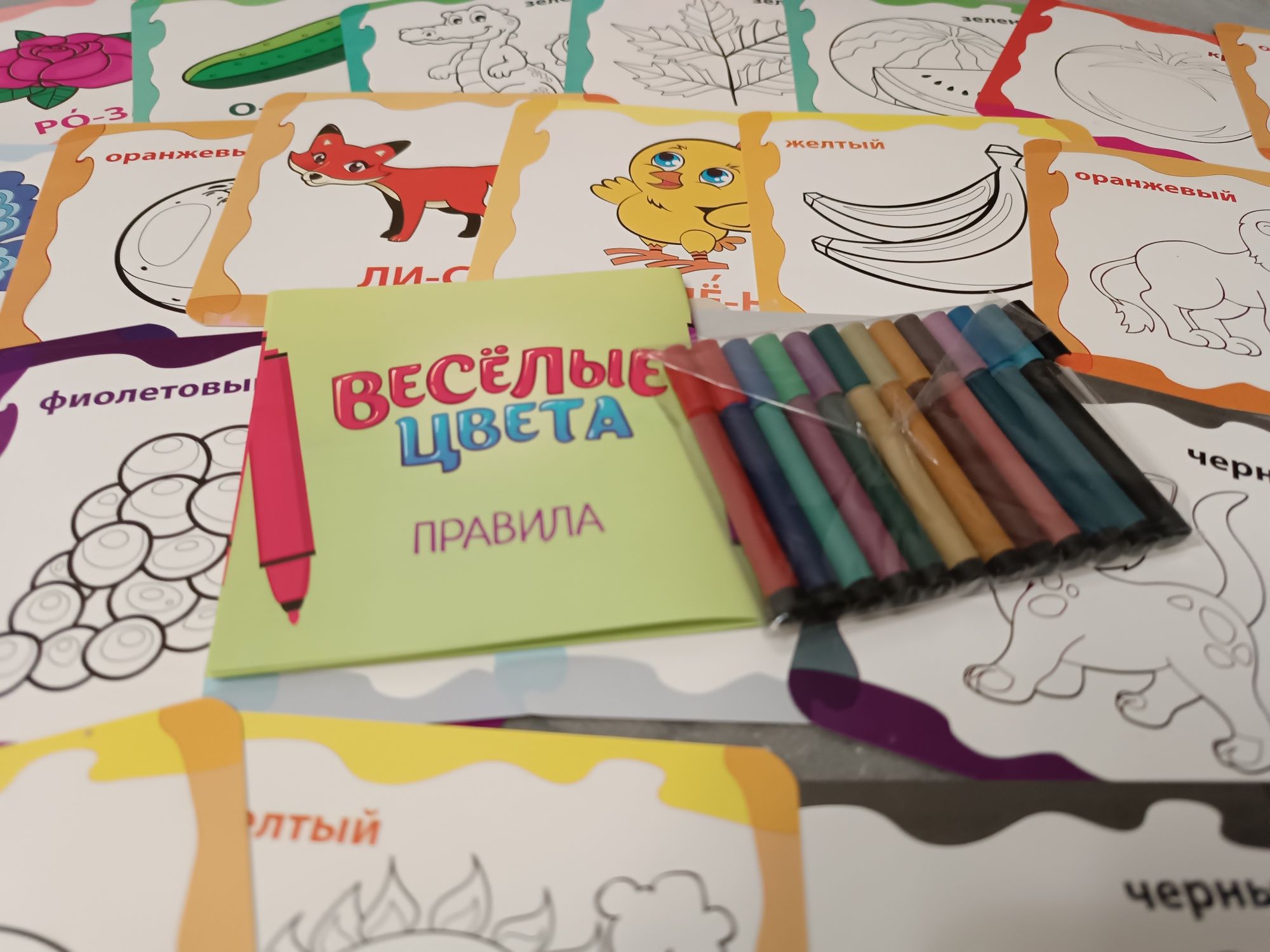 Набор с многоразовыми карточками развивающий