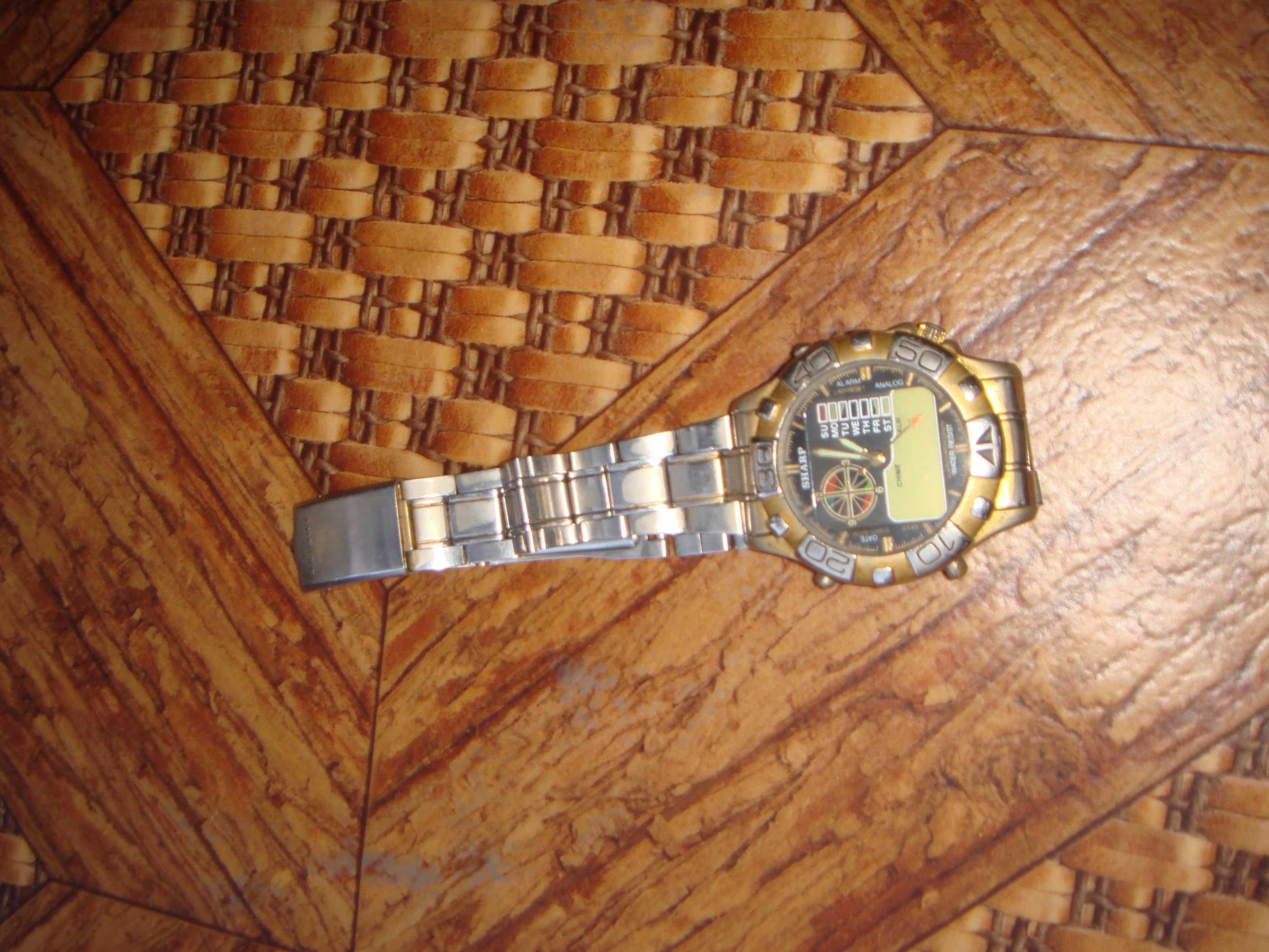 Часы Мужские большие и тяжелые Vintage Sharp Quartz Винтажные Япония