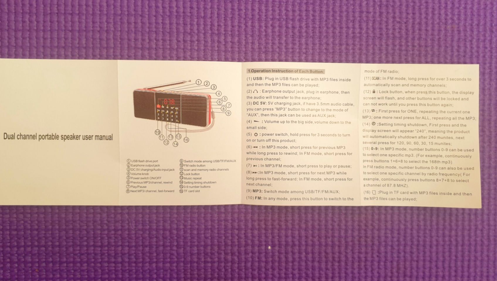 Портативный мини MP3 плеер FM радио L 288